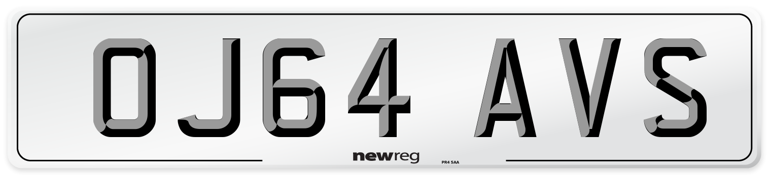 OJ64 AVS Number Plate from New Reg